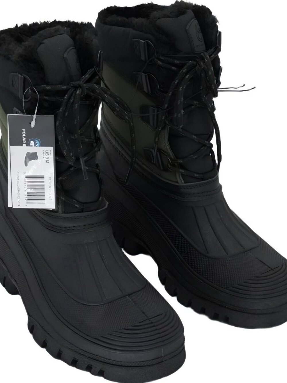 POLAR RANGE Mens Decker Cold Olive Snow Boots Size 9M